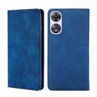 For OPPO A58 5G Skin Feel Magnetic Horizontal Flip Leather Phone Case(Blue) - 1