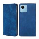 For Realme C30s Skin Feel Magnetic Horizontal Flip Leather Phone Case(Blue) - 1