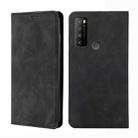 For TCL 30XL 2022 Skin Feel Magnetic Horizontal Flip Leather Phone Case(Black) - 1