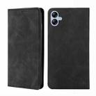 For Samsung Galaxy A04e 4G Skin Feel Magnetic Horizontal Flip Leather Phone Case(Black) - 1