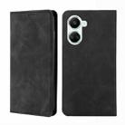 For Huawei nova 10 SE Skin Feel Magnetic Horizontal Flip Leather Phone Case(Black) - 1