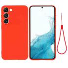 For Samsung Galaxy S23+ 5G Pure Color Liquid Silicone Shockproof Full Coverage Phone Case(Red) - 1