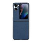 For OPPO Find N2 Flip Carbon Fiber Texture Shockproof Phone Case(Blue) - 1