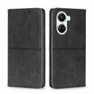 For Huawei nova 10 SE Cow Texture Magnetic Horizontal Flip Leather Phone Case(Black) - 1