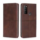 For TCL 30XL 2022 Cow Texture Magnetic Horizontal Flip Leather Phone Case(Dark Brown) - 1