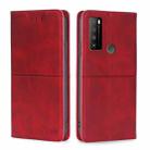 For TCL 30XL 2022 Cow Texture Magnetic Horizontal Flip Leather Phone Case(Red) - 1