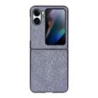 For OPPO Find N2 Flip Glitter Powder PU Phone Case(Black) - 1