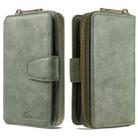 For iPhone XS Max Detachable Multifunctional Horizontal Flip Leather Case with Card Slots & Zipper Wallet & Photo Frame(Green) - 1