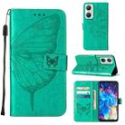 For Infinix Hot 20 5G X666 / X66B Embossed Butterfly Flip Leather Phone Case(Green) - 1