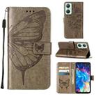 For Infinix Hot 20 5G X666 / X66B Embossed Butterfly Flip Leather Phone Case(Grey) - 1