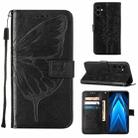 For Tecno Pova Neo 2 LG6N Embossed Butterfly Flip Leather Phone Case(Black) - 1