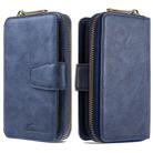 For Galaxy S9 Plus Detachable Multifunctional Horizontal Flip Leather Case with Card Slots & Zipper Wallet & Photo Frame(Blue) - 1