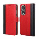 For Honor 80 Pro Ostrich Texture Flip Leather Phone Case(Red) - 1