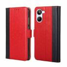 For Realme 10 4G Ostrich Texture Flip Leather Phone Case(Red) - 1