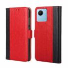 For Realme C30s Ostrich Texture Flip Leather Phone Case(Red) - 1