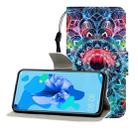 For Huawei Nova 5i / P20 Lite (2019) Colored Drawing Horizontal Flip Leather Case with Holder & Card Slot & Wallet(Mandala) - 1