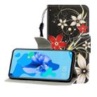 For Huawei Nova 5i / P20 Lite (2019) Colored Drawing Horizontal Flip Leather Case with Holder & Card Slot & Wallet(Safflower) - 1