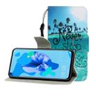 For Huawei Nova 5i / P20 Lite (2019) Colored Drawing Horizontal Flip Leather Case with Holder & Card Slot & Wallet(Blue Coconut Grove) - 1