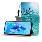 For Huawei Nova 5i / P20 Lite (2019) Colored Drawing Horizontal Flip Leather Case with Holder & Card Slot & Wallet(Coconut Tree) - 1