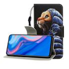 For Huawei P Smart Z / Y9 Prime (2019) Colored Drawing Horizontal Flip Leather Case with Holder & Card Slot & Wallet(Down Jacket Cat) - 1