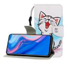 For Huawei P Smart Z / Y9 Prime (2019) Colored Drawing Horizontal Flip Leather Case with Holder & Card Slot & Wallet(Red Mouth Cat) - 1