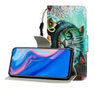 For Huawei P Smart Z / Y9 Prime (2019) Colored Drawing Horizontal Flip Leather Case with Holder & Card Slot & Wallet(Green Eyes) - 1