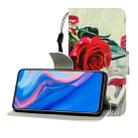 For Huawei P Smart Z / Y9 Prime (2019) Colored Drawing Horizontal Flip Leather Case with Holder & Card Slot & Wallet(Red Rose) - 1