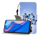 For Huawei P Smart Z / Y9 Prime (2019) Colored Drawing Horizontal Flip Leather Case with Holder & Card Slot & Wallet(Many Butterflies) - 1