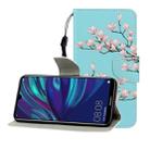 For Huawei Enjoy 9 Colored Drawing Horizontal Flip Leather Case with Holder & Card Slot & Wallet(Magnolia) - 1