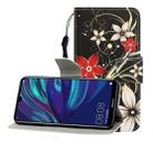 For Huawei Enjoy 9 Colored Drawing Horizontal Flip Leather Case with Holder & Card Slot & Wallet(Safflower) - 1