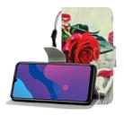 For Huawei Enjoy 10S Colored Drawing Horizontal Flip Leather Case with Holder & Card Slot & Wallet(Red Rose) - 1