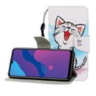 For Huawei Honor 9A Colored Drawing Horizontal Flip Leather Case with Holder & Card Slot & Wallet(Red Mouth Cat) - 1