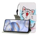 For Huawei Honor 30 Colored Drawing Horizontal Flip Leather Case with Holder & Card Slot & Wallet(Red Mouth Cat) - 1