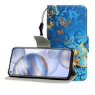 For Huawei Honor 30 Colored Drawing Horizontal Flip Leather Case with Holder & Card Slot & Wallet(Jade Butterfly) - 1