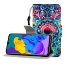 For Huawei Honor Play 4T Pro Colored Drawing Horizontal Flip Leather Case with Holder & Card Slot & Wallet(Mandala) - 1