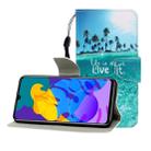 For Huawei Honor Play 4T Pro Colored Drawing Horizontal Flip Leather Case with Holder & Card Slot & Wallet(Coconut Tree) - 1