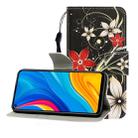 For Huawei Honor Play 3 / Enjoy 10 Colored Drawing Horizontal Flip Leather Case with Holder & Card Slot & Wallet(Safflower) - 1