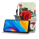 For Huawei Honor Play 3 / Enjoy 10 Colored Drawing Horizontal Flip Leather Case with Holder & Card Slot & Wallet(Red Rose) - 1