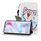 For Xiaomi Note 10 Pro Colored Drawing Horizontal Flip Leather Case with Holder & Card Slot & Wallet(Red Mouth Cat) - 1