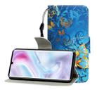 For Xiaomi Note 10 Pro Colored Drawing Horizontal Flip Leather Case with Holder & Card Slot & Wallet(Jade Butterfly) - 1
