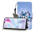 For Xiaomi Note 10 Pro Colored Drawing Horizontal Flip Leather Case with Holder & Card Slot & Wallet(Many Butterflies) - 1