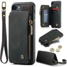 For iPhone SE 2022 / SE 2020 / 7 / 8 CaseMe C20 Multifunctional RFID Leather Phone Case(Black) - 1