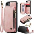 For iPhone SE 2022 / SE 2020 / 7 / 8 CaseMe C20 Multifunctional RFID Leather Phone Case(Pink) - 1