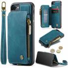 For iPhone SE 2022 / SE 2020 / 7 / 8 CaseMe C20 Multifunctional RFID Leather Phone Case(Blue) - 1