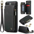 For iPhone 7 Plus / 8 Plus CaseMe C20 Multifunctional RFID Leather Phone Case(Black) - 1