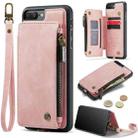 For iPhone 7 Plus / 8 Plus CaseMe C20 Multifunctional RFID Leather Phone Case(Pink) - 1