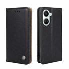 For Huawei nova 10 SE Non-Magnetic Retro Texture Flip Leather Phone Case(Black) - 1