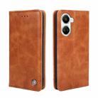 For Huawei nova 10 SE Non-Magnetic Retro Texture Flip Leather Phone Case(Brown) - 1