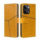 For OPPO Reno9 5G / Reno9 Pro 5G Geometric Stitching Horizontal Flip Leather Phone Case(Yellow) - 1