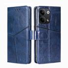 For OPPO Reno9 5G / Reno9 Pro 5G Geometric Stitching Horizontal Flip Leather Phone Case(Blue) - 1